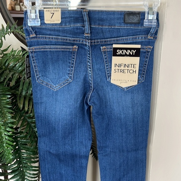 Brand New Celebrity Pink Girls Infinite Stretch Blue Ankle Skinny Jeans - Picture 9 of 15
